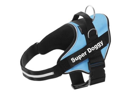 Arnês Personalizado para Cães Cor Zul Turquesa SUPER DOGGY