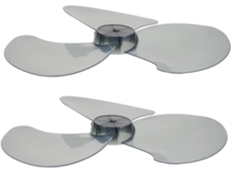 16 3 2 Hélices De Ventilador Universais Polegadas Plástico Preto Transparente