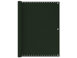Lovely Home Tela Toldo de Varanda 120X400 Cm Pead Verde-Escuro