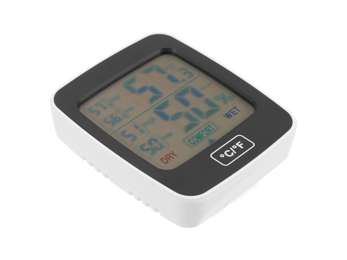 Higrômetro Digital Com Visor Grande Termômetro Preciso Para Ambientes Internos Medidor De Temperatura E