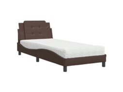 Bed, Beds Vidaxl Marrom Couro Artificial (80 X 200 Cm)
