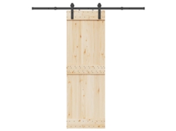 Vidaxl Kit De Ferragens Para Porta Deslizante 200 Cm Aço Preto