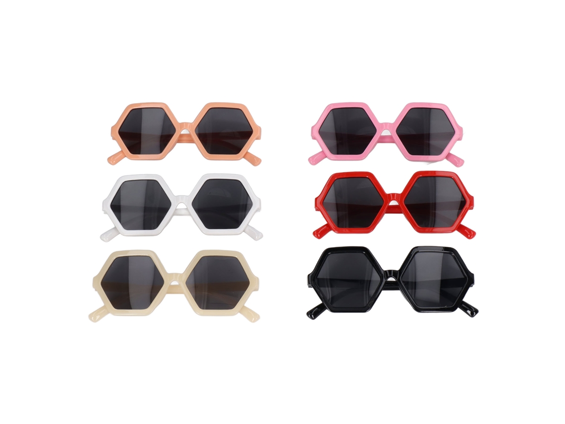 Mali 6pcs Óculos de Sol Infantil Poligonal Colorido Uv Proof Personalizado Hexagonal