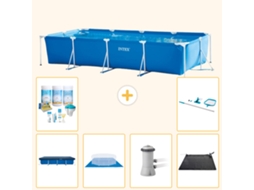 Intex Piscina Com Estrutura Retangular - 450x220x84 Cm - 7-peças Scb97