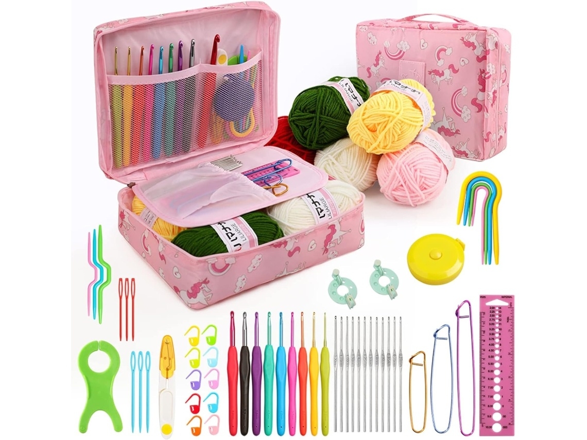 Lurelia Kit De Croché Para Iniciantes Com Agulhas Ergonómicas