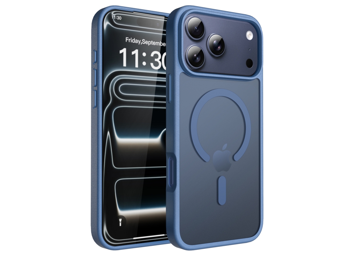 Capa Magnético Hibbent Para Iphone 18 Pro (azul-escuro)