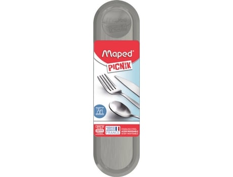 Caixa MAPED PICKNIC Com Conj. 3 Talheres Concept Cinzento