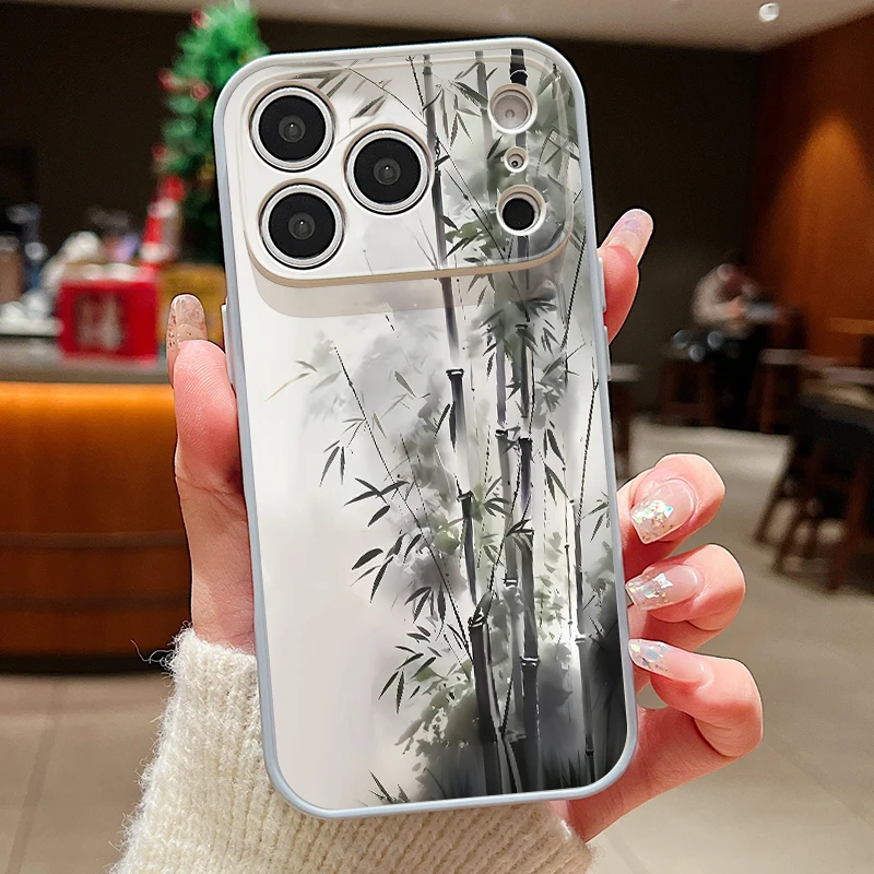 Capa Rígida De Policarbonato Para Iphone 17 Pro Com Estampa Floral Romântica E Sistema Magnético (cinza).