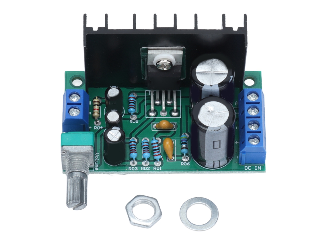 Módulo Amplificador Mono 1 Canal Placa de Potência 12 24v 5w 120w Tda2050 Alto falante de Som