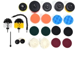 Kit De Escovas Para Furadeira Aynefy Com 23 Peças, Conjunto De Acessórios Para Escovas Furadeira, Kit De Limpeza Com 2 Hastes