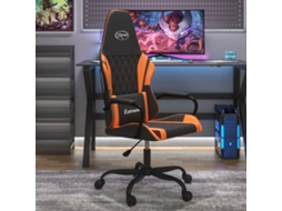 Vidaxl Cadeira Gaming Couro Artificial Preto E Laranja