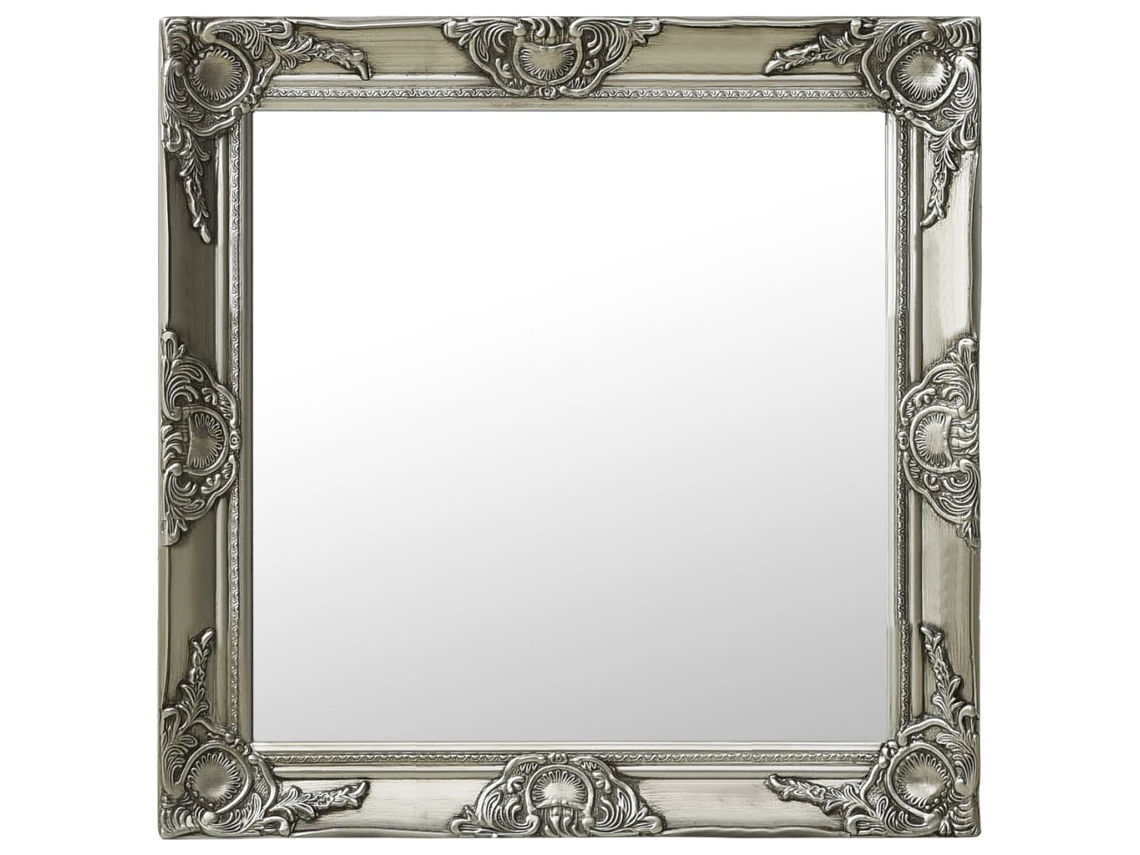Wall Mirror, Wall Mirrors Vidaxl Prateado Madeira (60 X 60 Cm)