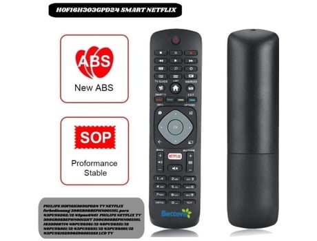 Substituição De Controle Remoto De Tv Para Philips Hof16h303gpd24 Tv Netflix Ferbedienung 398gr08bephn0011hl