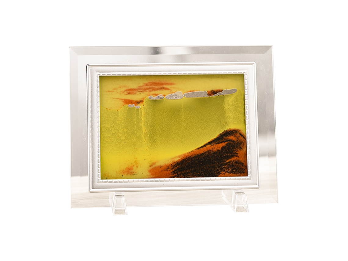 Relógio De Areia 3d Black And White Yellow Water De 5 Polegadas Com Decoração Criativa Da Laxiscreed Para Casa E Festas