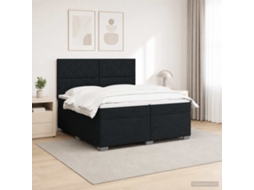 Vidaxl Cama Box Spring Com Colchão Preto 200 X 200 Cm Tecido