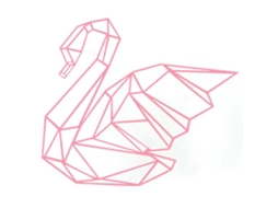 Adesivo Geométrico Cisne LAXISCREED Decor S Rosa