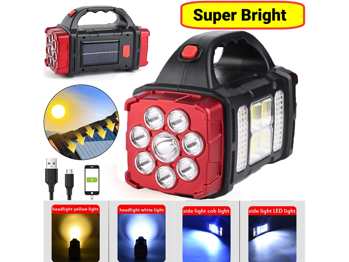 Lanterna Led Recarregável Com Zoom, À Prova Dágua, Laranja Aquaforge