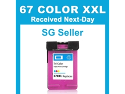 Cartucho De Tinta Hp67xl 67 Xxl Co Para Impressoras Hp Deskjet 2821e, 2700, 2332, 2333, 2330, 2732, 2733, 2734, 2735 E 2736.