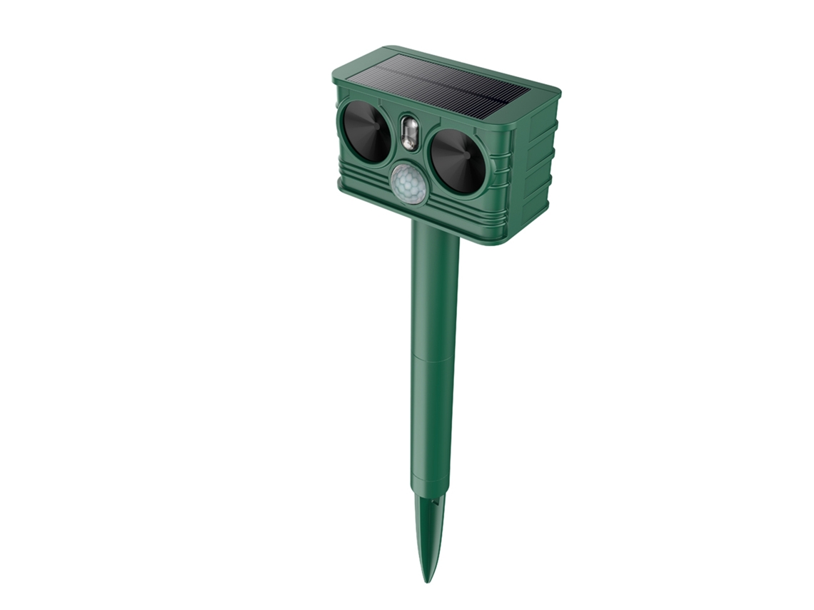 Repelente De Animais Solar 3 Em 1 Com Ultrassom E Sensor De Movimento Para Ratos, Esquilos E Outros