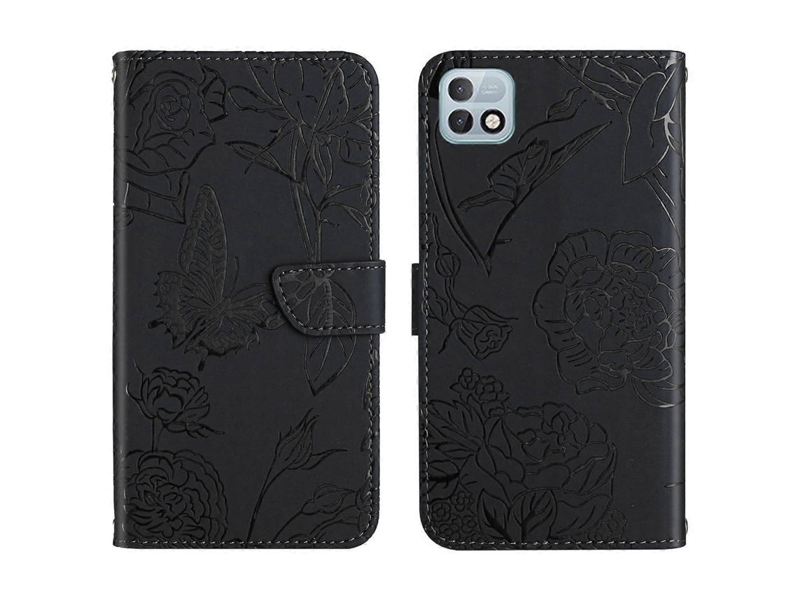 Capa De Celular Flip Em Couro Sintético Com Textura De Borboleta E Toque Suave Para Infinix Hot 10i/smart 5 Pro Ht03