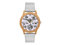 Reloj De Pulsera De Malla Para Hombre Y Mujer Moda Simple De Cuarzo Zhoulianfa T162-f Plata