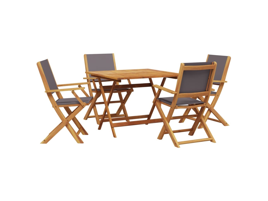 Garden Dining Set, Garden Dining Sets Vidaxl Antracite Madeira De Acácia (90 X 90 X 75 Cm)