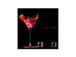 Quadro Decorativo para Fotos Licor de Morango Declina 50X50 Vermelho