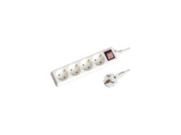 Base Múltipla 4 Tomadas Com Interruptor Cabo 1,5m 3x1mm Branco Gsc 0000003
