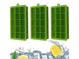 Bandejas de Gelo Flexíveis para Whisky, Liberação Fácil, Ideal para Casa e Festas, Economiza Espaço no Freezer Verde