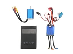 Mali kit Motor Brushless 2435 4500kv com Esc 25a Programável para Carros Rc 1/16 1/18