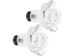 Puxadores Genéricos De Acrílico Em Formato Flor Para Armários, Pacote Com 2 Unidades, 4, 4cm 1, 73 Polegadas, Para