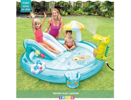 Piscina inflável infantil , piscina infantil com aspersor de crocodilo, playground inflável MERKMAK