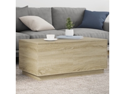 Vidaxl Mesa De Centro Com Luzes Led 90x50x40 Cm Carvalho Sonoma