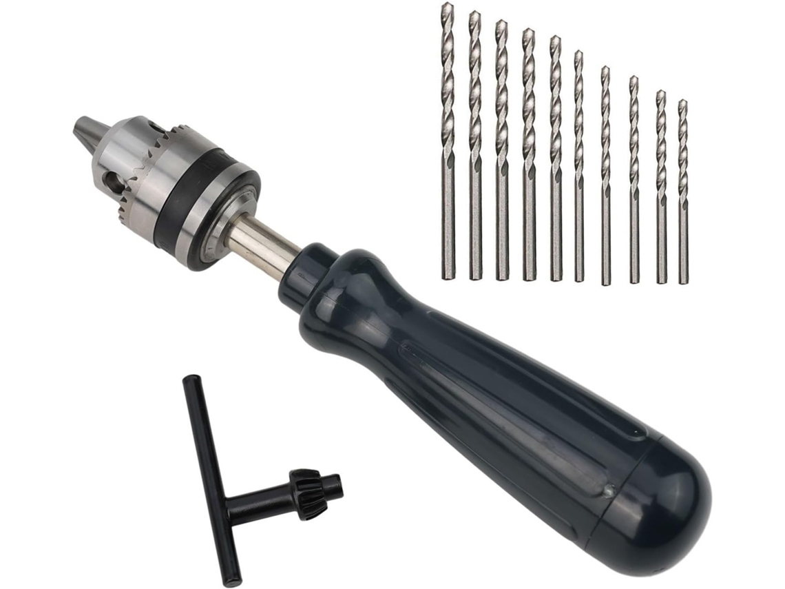 Mandril Compacto De 66 Mm Com 10 Brocas Para Pcb, Cnc, Plástico,