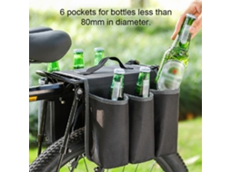 Bolsa Para Garrafas De Água Para Banco Traseiro De Bicicleta Com 6 Bolsos Isolante Portátil