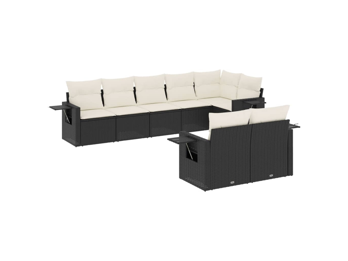 Garden Sofa Set, Garden Sofa Sets Vidaxl Preto Rattan / Vime (n/a)