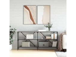 Vidaxl Mesa Consola 160x30x75 Cm Derivados Madeira/ferro Cinza Sonoma