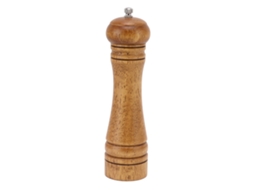 Moedor de sal e pimenta de madeira com núcleo cerâmico ajustável, 21.6x5.5cm | S/MARCA