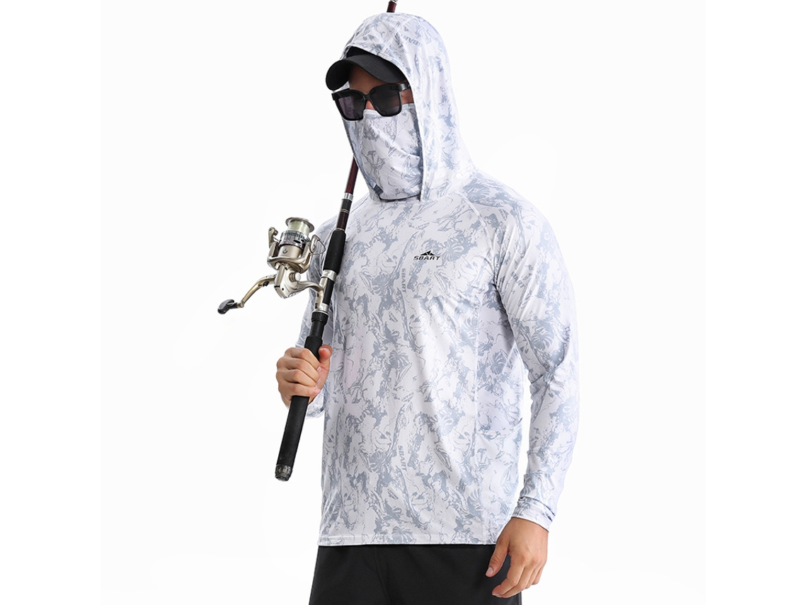 Camisa De Proteção Solar Masculina Yuysan, Manga Comprida Com Máscara Facial, Para Pesca, Secagem Rápida E Proteção Uv