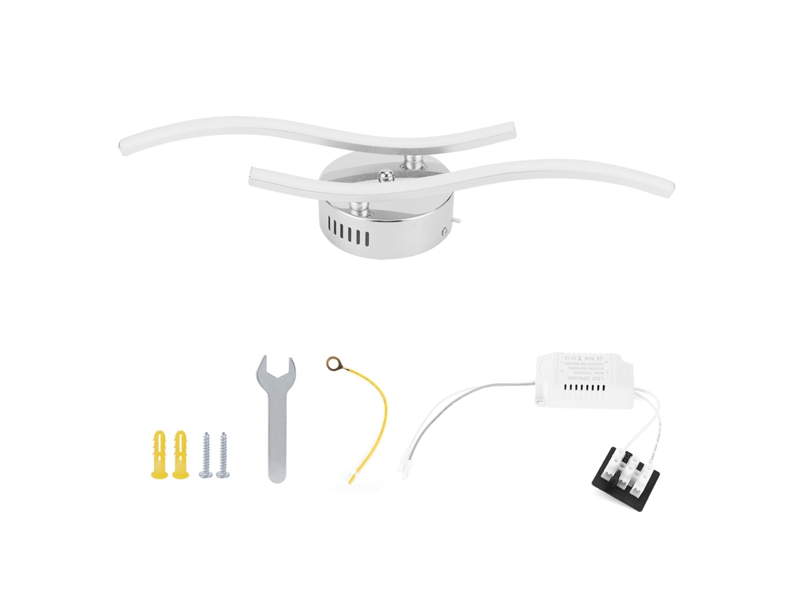 Luminária de Teto Led Ondulada para Decoração de Sala de Estar CHABERLU