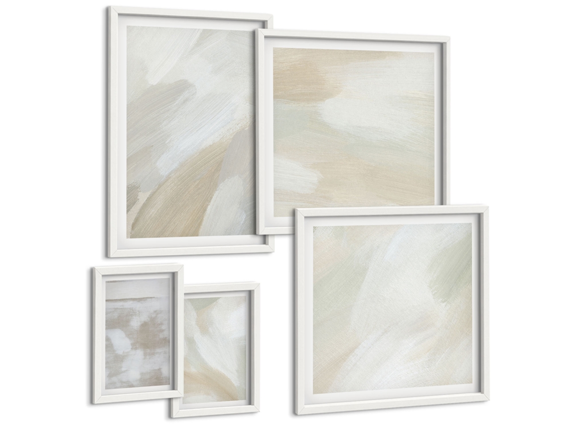 Conjunto De Pinturas Com Pincel Tinta Abstrata Espelharte (5 Peças)