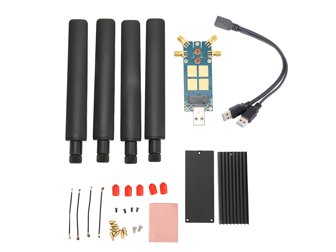 Aetheria placa de Expansão 5g Dongle com 4 Antenas Usb3.1 para Módulo M.2 Key B Notebook Internet