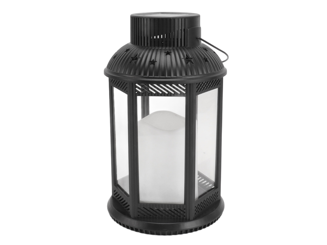 Lanterna Solar Decorativa Estrela Lua para Jardim Externo