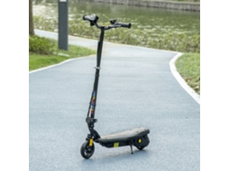 Patinete Elétrico Infantil Preto, Dobrável Com Farol De Led, Freio E Roda, Para Crianças De 7 A 14 Anos, Velocidade Máxima De 12 Km/h