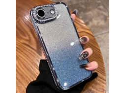 Capa De Tpu Para Iphone 17e - Glitter Degradê De Diamante