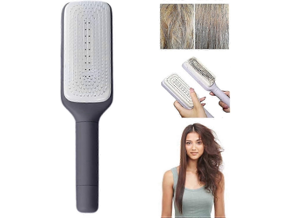 Escova De Cabelo Autolimpante Para Mulheres, Pente De Limpeza Com Um Clique, Pente Retrátil, Pente De Massagem Antiestático Para Adultos Crianças