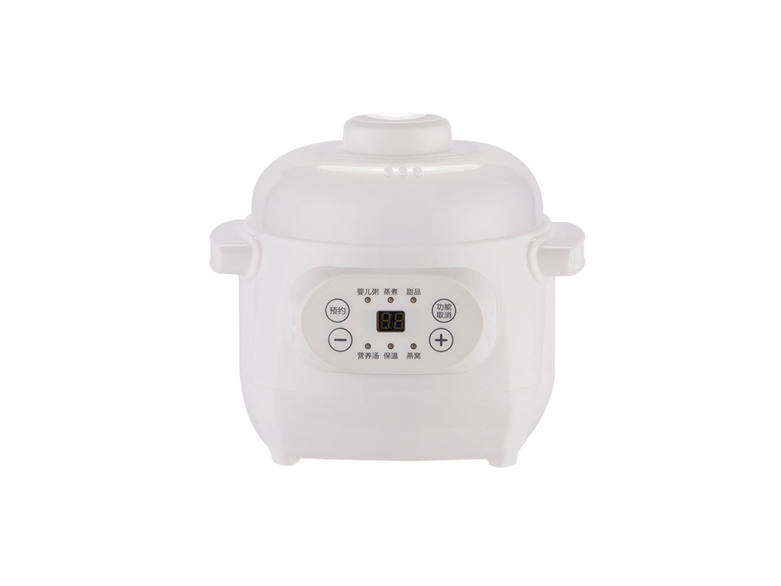 Panela De Guisado Elétrica 1l 200w Forro Cerâmico, Lenta Para Sopa Arroz, Mingau, Plugue Do Reino Unido