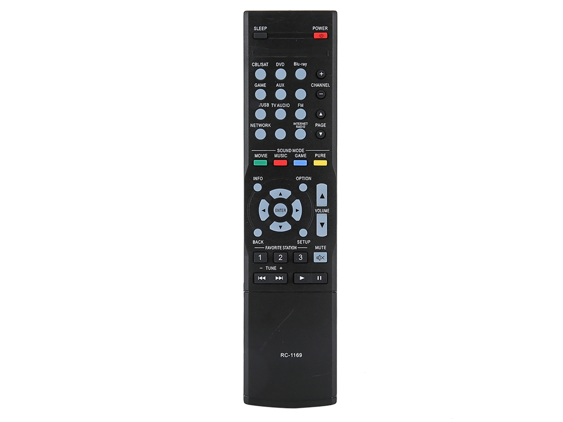 Aetheria controle Remoto Substituto para Denon Rc 1169 de Amplificador em Abs Preto Durável