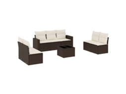 Garden Sofa Set, Garden Sofa Sets Vidaxl Marrom Rattan / Vime (n/a)