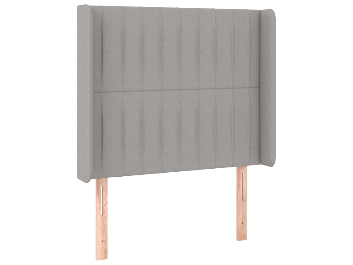 Cabeceira de cama MAISON EXCLUSIVE com tecido Abas Light Cinzento (93x16x118 cm)